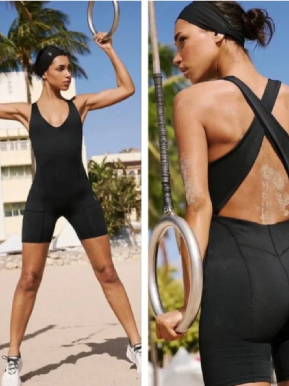 FP Movement Here On Out Onesie Black Romper Size XS